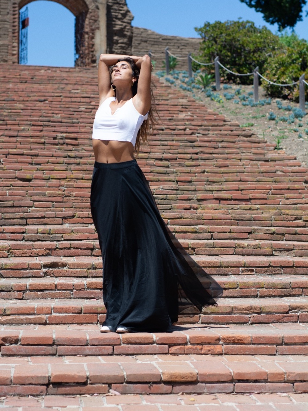Vintage Black Maxi Skirt